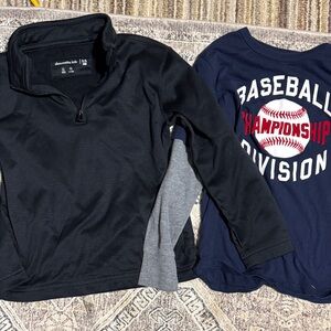 Black Quarter-Zip Sweatshirt